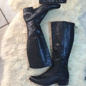 Calvin Klein Tamryn Zipper Knee-High Leather Boots